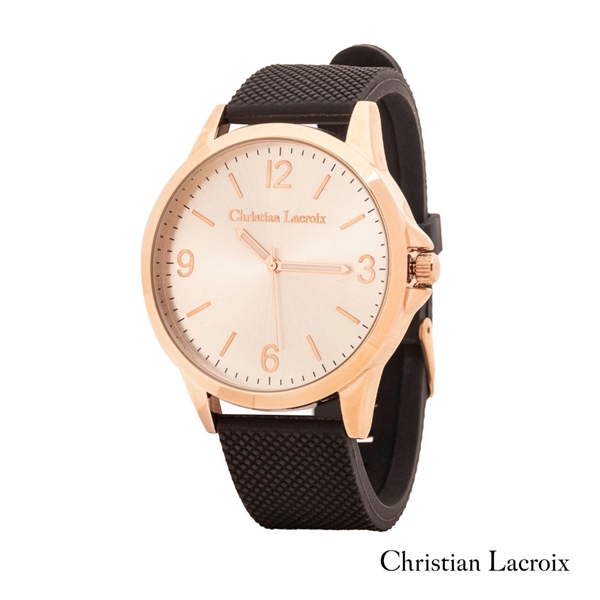 The Christian Lacroix® Lorem Watch in black or rose gold ... from ASI 84592 St Regis Group