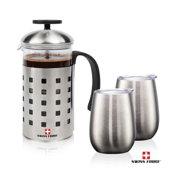 Swiss Force® Coffee Press & Vivaldi Cups... from ASI 84592 St Regis Group