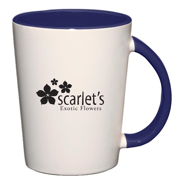 White ceramic mug with colored interior and handle.... from ASI 61125 Hit Promotional Products / Hit (R)