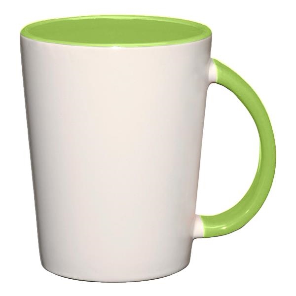 White ceramic mug with colored interior and handle.... from ASI 61125 Hit Promotional Products / Hit (R)