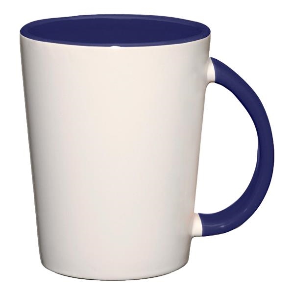 White ceramic mug with colored interior and handle.... from ASI 61125 Hit Promotional Products / Hit (R)