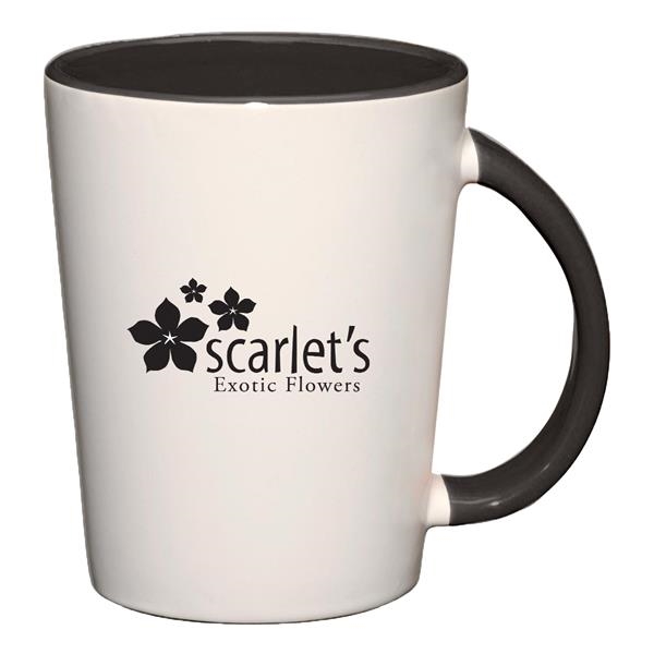 White ceramic mug with colored interior and handle.... from ASI 61125 Hit Promotional Products / Hit (R)
