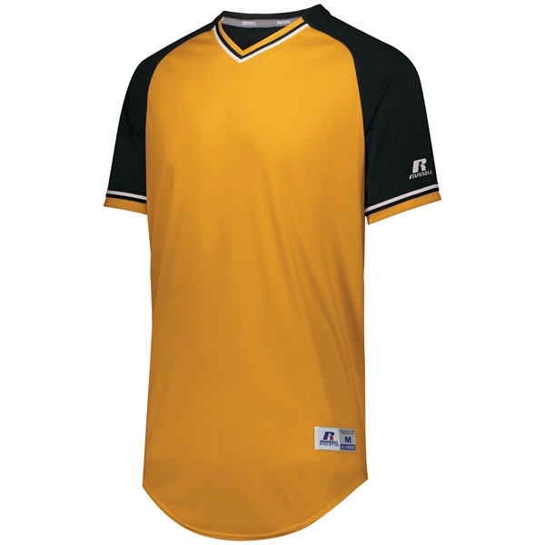 Youth Baseball V-Neck Jersey with 100% polyester double knit with color... from ASI 37461 Augusta Sportswear