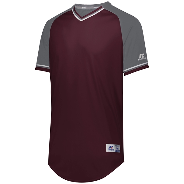 Youth Baseball V-Neck Jersey with 100% polyester double knit with color... from ASI 37461 Augusta Sportswear