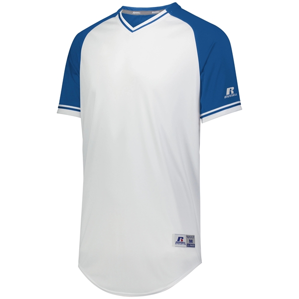 Youth Baseball V-Neck Jersey with 100% polyester double knit with color... from ASI 37461 Augusta Sportswear