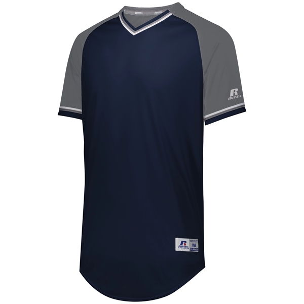 Youth Baseball V-Neck Jersey with 100% polyester double knit with color... from ASI 37461 Augusta Sportswear