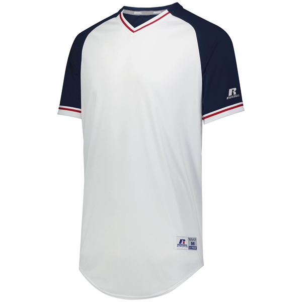 Youth Baseball V-Neck Jersey with 100% polyester double knit with color... from ASI 37461 Augusta Sportswear