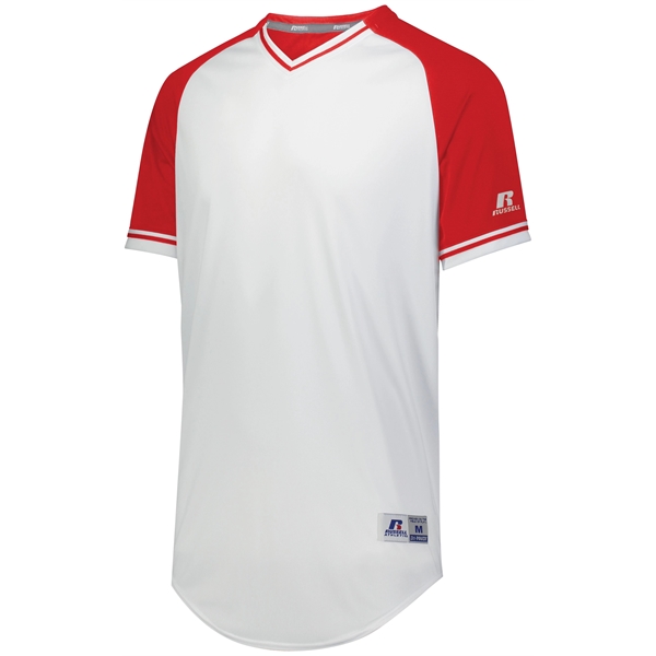 Youth Baseball V-Neck Jersey with 100% polyester double knit with color... from ASI 37461 Augusta Sportswear