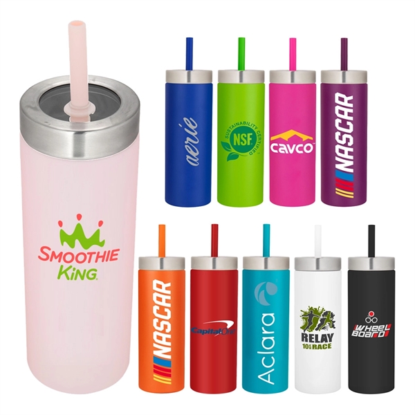 22 oz. Stainless Steel Straw Tumbler... from ASI 31517 Admart Products