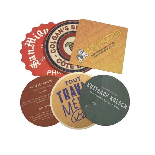Absorbent paper coaster plus free FCP imprint on 1 location and... from ASI 37218 Athena Promo (tm)