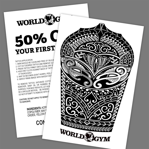 Go big with 5" x 7" custom tattoos! Full-color designs, FDA-safe... from ASI 43530 California Tattoos