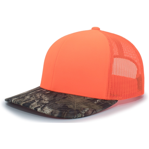 Camo Snapback Trucker Cap with sublimated camo front panels.... from ASI 37461 Augusta Sportswear / Pacific Headwear