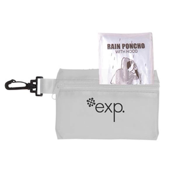 Rain poncho in zipper tote with hook clip.... from ASI 90859 Tempo Industries Inc
