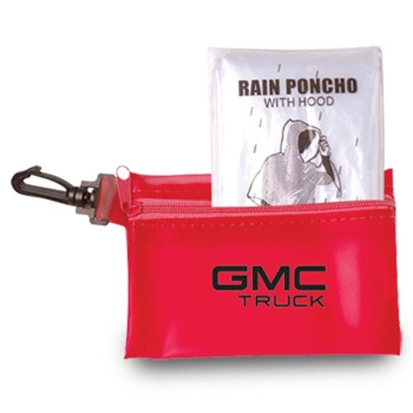 Rain poncho in zipper tote with hook clip.... from ASI 90859 Tempo Industries Inc