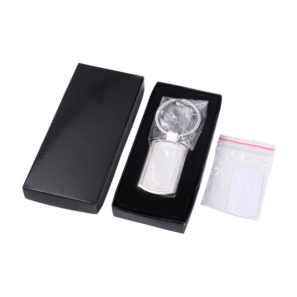 Metal keychain in gift box plus with heat transfer imprint and... from ASI 37218 Athena Promo (tm)