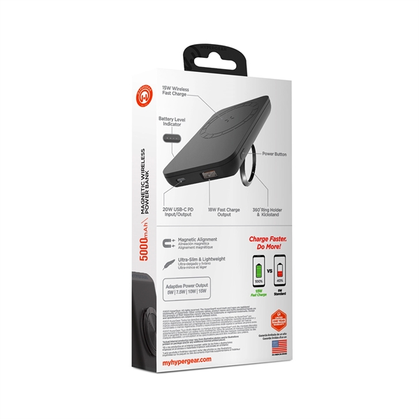 MagSafe Compatible Power Bank Magnetically Connects to iPhone + 20W USB-C... from ASI 61005 Hirsch Gift Inc