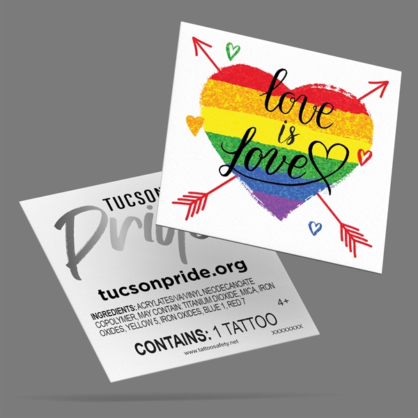 Glitter up with 3"x3" rainbow glitter tattoos with ample space for... from ASI 43530 California Tattoos