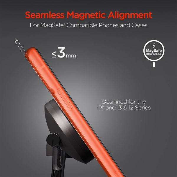 HyperGear MaxCharge 3-in-1 MagSafe Wireless Charging Stand for iPhone 12 &... from ASI 61005 Hirsch Gift Inc