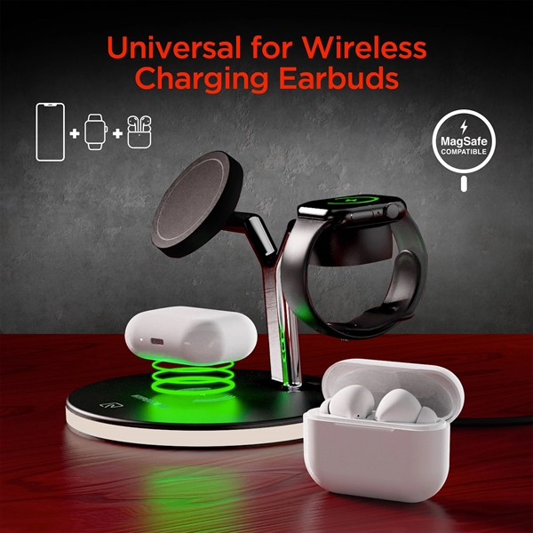 HyperGear MaxCharge 3-in-1 MagSafe Wireless Charging Stand for iPhone 12 &... from ASI 61005 Hirsch Gift Inc