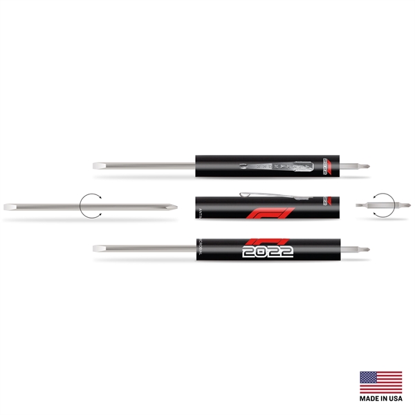 Pocket Screwdriver with #0 Phillips/Slotted Reversible Blade, #00 Phillips/2MM Slotted Reversible... from ASI 34040 Alexander Mfg Co