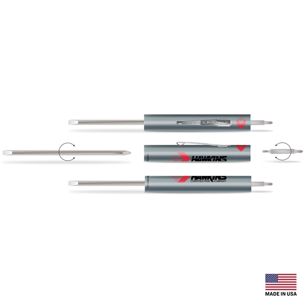 Pocket Screwdriver with #0 Phillips/Slotted Reversible Blade, #00 Phillips/2MM Slotted Reversible... from ASI 34040 Alexander Mfg Co