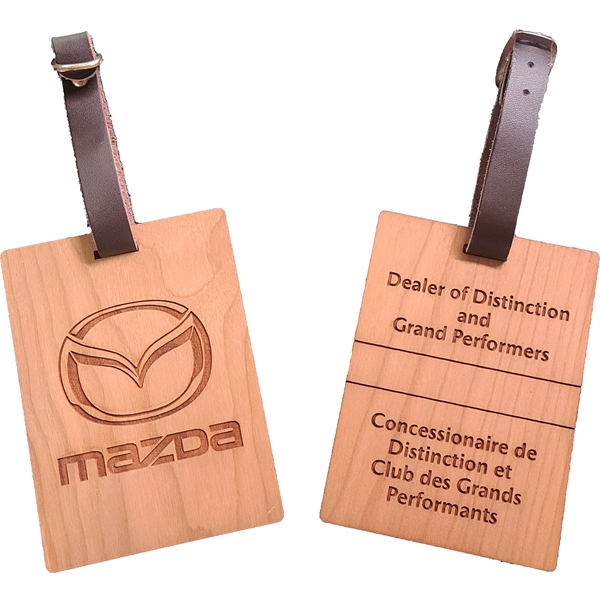 3" x 4" x 0.125" hardwood golf bag tag in eight... from ASI 92531 Unique Custom Products / UCP