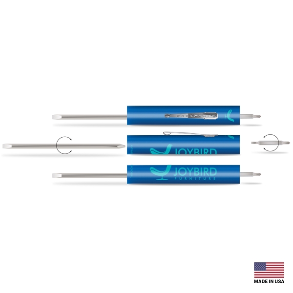 Pocket Screwdriver with #0 Phillips/Slotted Reversible Blade, #00 Phillips/2MM Slotted Reversible... from ASI 34040 Alexander Mfg Co