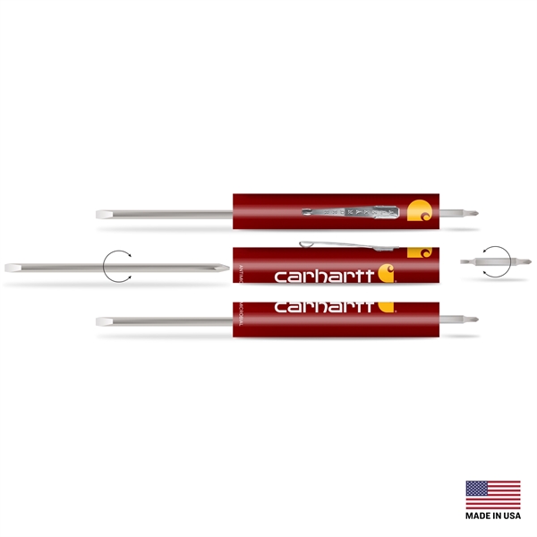 Pocket Screwdriver with #0 Phillips/Slotted Reversible Blade, #00 Phillips/2MM Slotted Reversible... from ASI 34040 Alexander Mfg Co