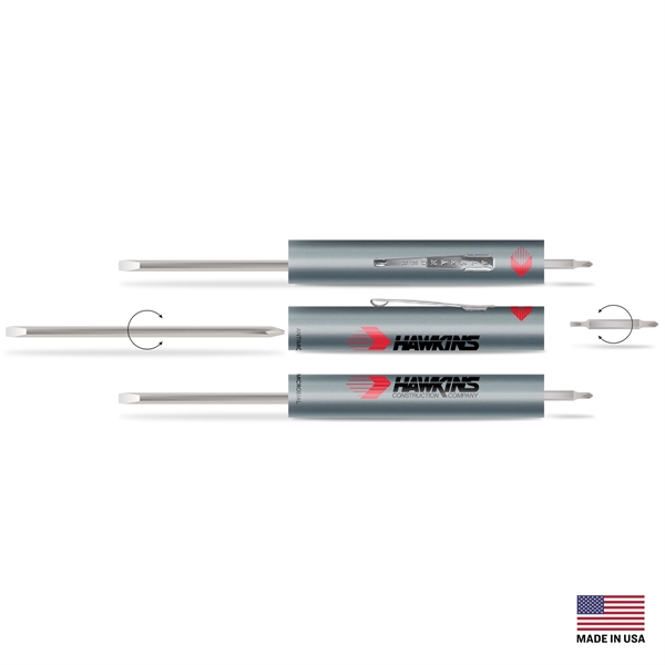 Pocket Screwdriver with #0 Phillips/Slotted Reversible Blade, #00 Phillips/2MM Slotted Reversible... from ASI 34040 Alexander Mfg Co