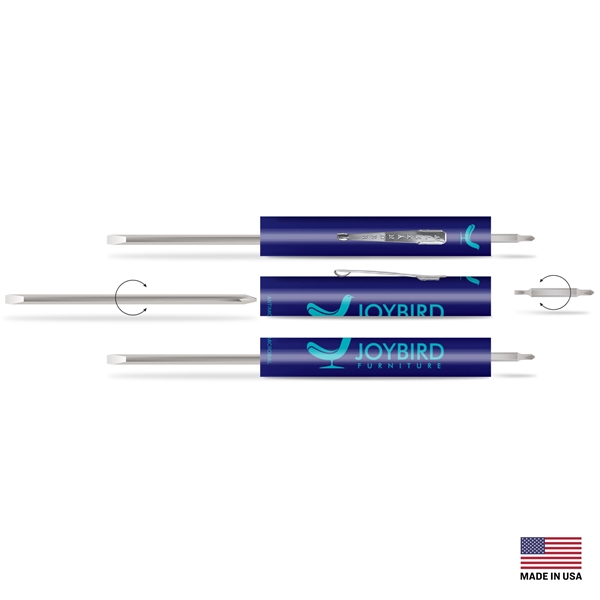 Pocket Screwdriver with #0 Phillips/Slotted Reversible Blade, #00 Phillips/2MM Slotted Reversible... from ASI 34040 Alexander Mfg Co