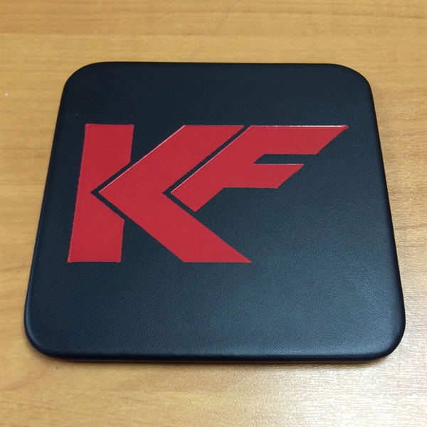 Square coaster made of leatherette with a rubber foam bottom for... from ASI 48125 Dacasso / DaCasso