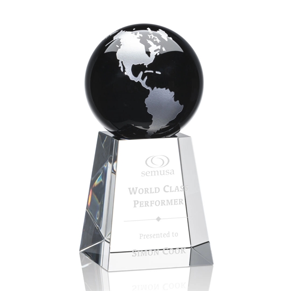 The universal Heathcote Award features an Ebony Optical Crystal globe with... from ASI 84592 St Regis Group / St Regis