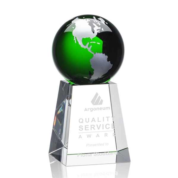 The universal Heathcote Award features an Emerald Optical Crystal globe with... from ASI 84592 St Regis Group / St Regis