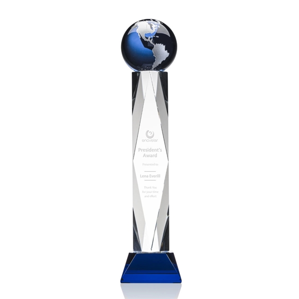 This award features a 4" Blue Optical global with gold or... from ASI 84592 St Regis Group / St Regis