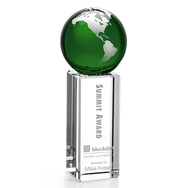 The Luz Globe award features a Green Optical Crystal globe perched... from ASI 84592 St Regis Group / St Regis