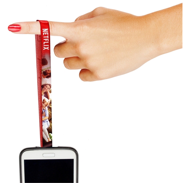 Satin petite phone loop wrist strap with full color imprint.... from ASI 52263 EMT / EMT EMT EASY