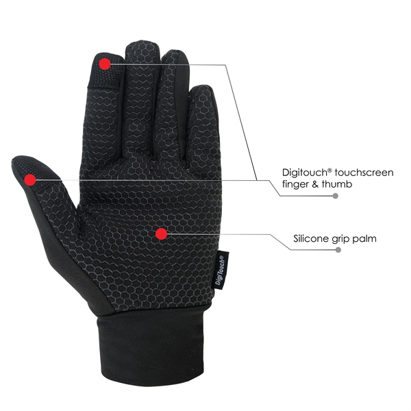 Touchscreen activity gloves, lightweight fleece lining.... from ASI 62192 Illinois Glove Co / Honest Abe®