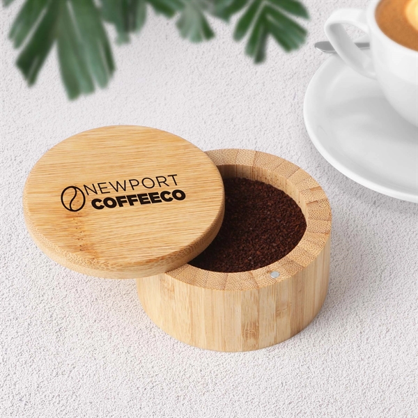 Bamboo storage box has multiple uses & is equipped with a... from ASI 61966 HPG / Beacon Promotions