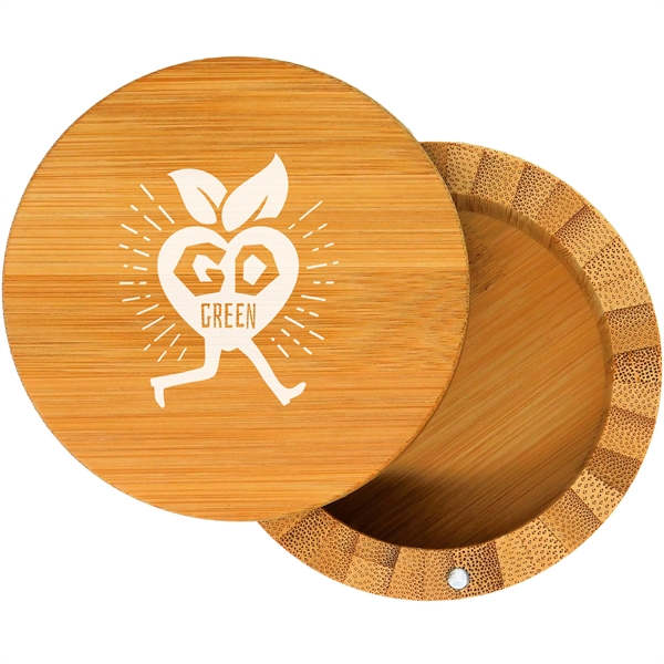 Bamboo storage box has multiple uses & is equipped with a... from ASI 61966 HPG / Beacon Promotions