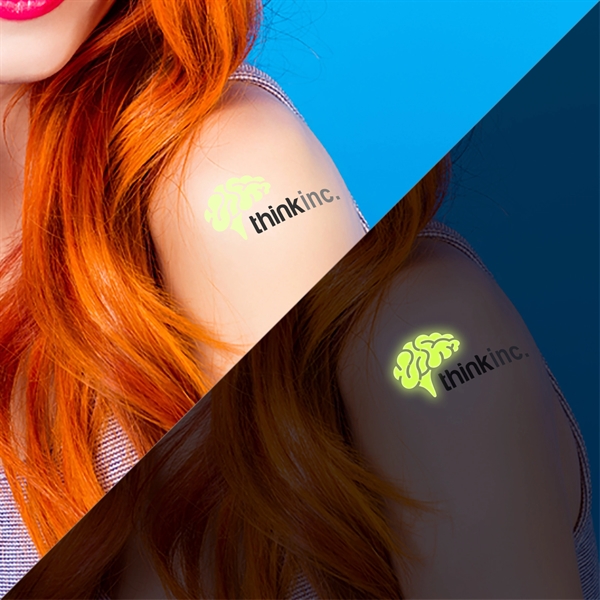 2"x3" glow-in-the-dark tattoos make logos & messages pop after dark-perfect for... from ASI 43530 California Tattoos