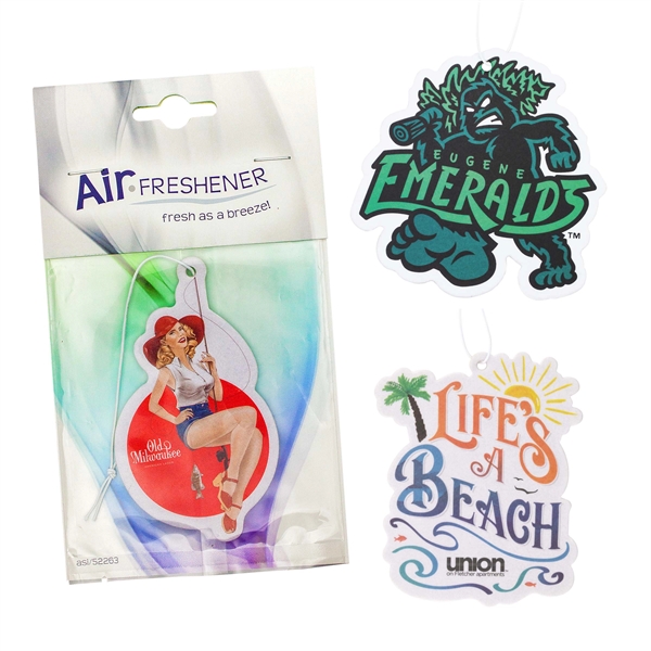 4" x 3.85" two-sided paper custom air freshener in assorted sizes,... from ASI 52263 EMT / EMT EMT EASY