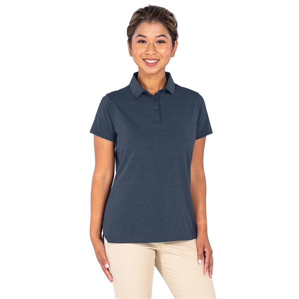 Made with Repreve® recycled polyester, the Women's Heather Eco-Logic Stretch Polo... from ASI 44620 Charles River Apparel