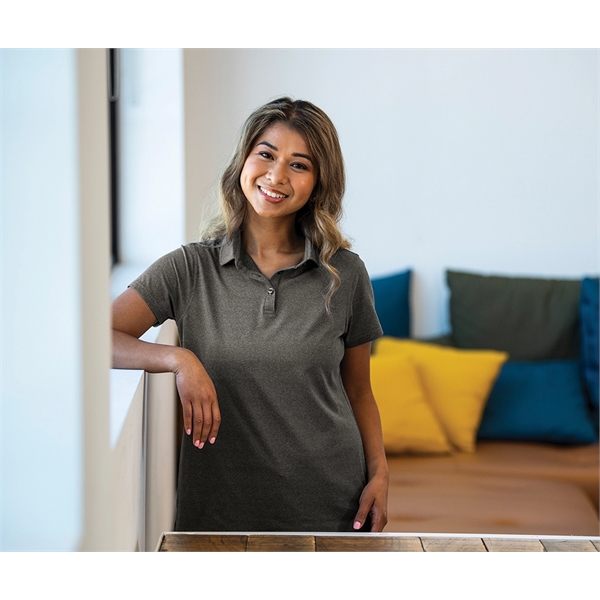 Made with Repreve® recycled polyester, the Women's Heather Eco-Logic Stretch Polo... from ASI 44620 Charles River Apparel