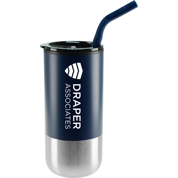 16 oz. tumbler that's made of stainless steel with a plastic... from ASI 71920 Moderne Glass Company Inc / Glass America®