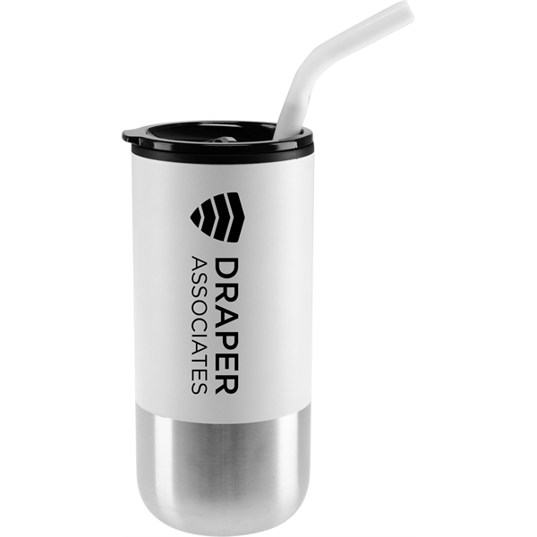16 oz. tumbler that's made of stainless steel with a plastic... from ASI 71920 Moderne Glass Company Inc / Glass America®