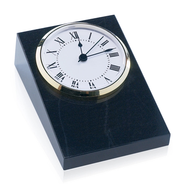 Black large wedge marble clock... from ASI 84592 St Regis Group