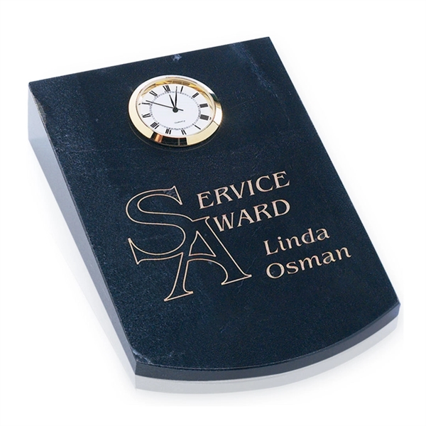 Black arched wedge marble clock.... from ASI 84592 St Regis Group