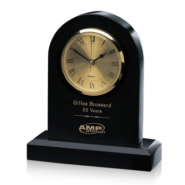 Black marble arch shape clock with base.... from ASI 84592 St Regis Group