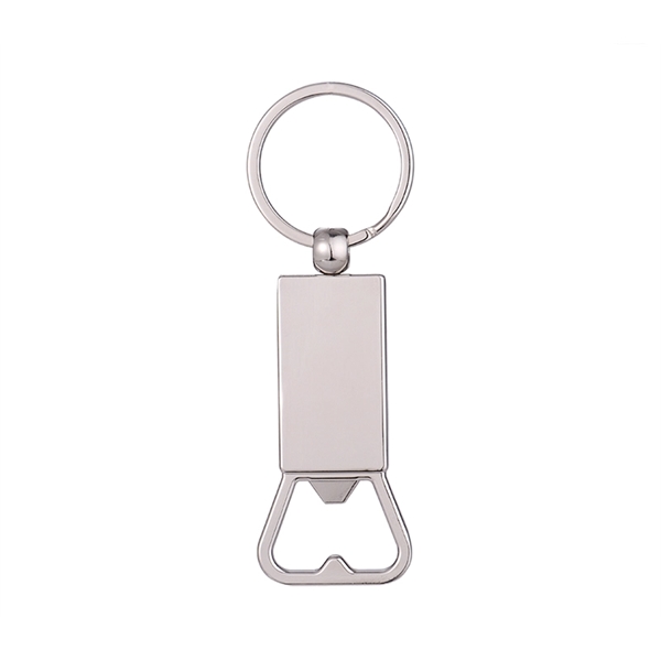 Bottle opener keychain with heat transfer imprint and standard delivery to... from ASI 37218 Athena Promo (tm)