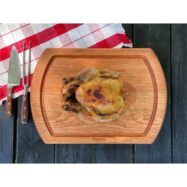 A Cherry, double-sided carving board with juice groove on both sides,routed... from ASI 63017 J K Adams